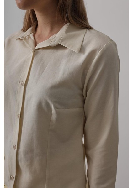 Basic Gömlek - Ekru fırsatları