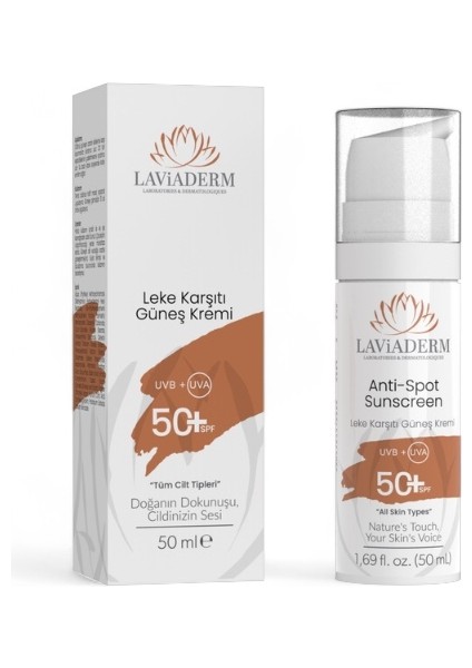 Leke Karşıtı Doğal Güneş Kremi 50+ Spf 50 ml modelleri