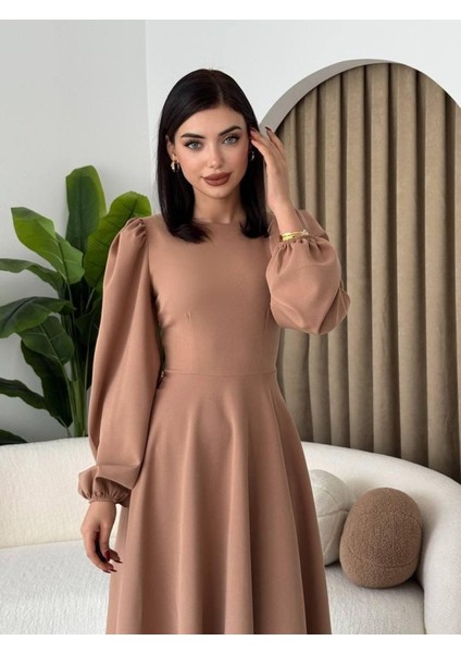 Sali Balon Kol Elbise