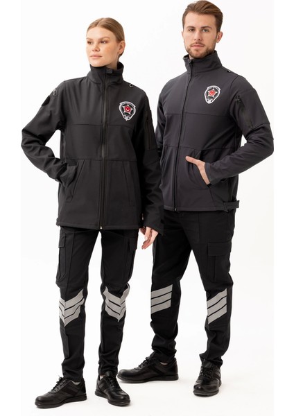 Güvenlik Kıyafetleri Km-Softshell Mont Su ve Rüzgar Geçirmez, Nefes Alabilen Özel Güvenlik Montu