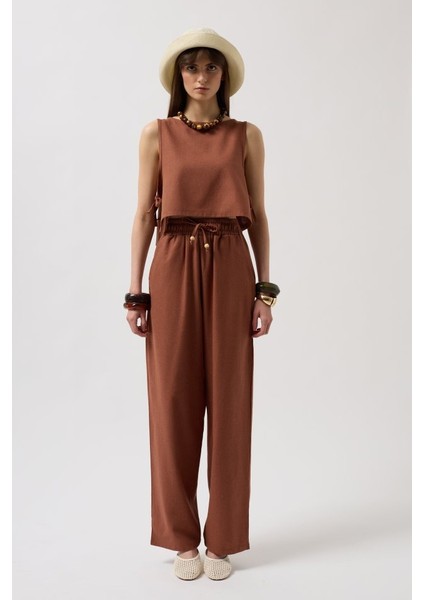 Beli Bağcıklı Düz Kesim Pantolon fiyatları