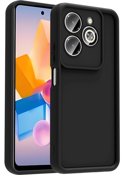 Infinix Hot 40i Kılıf Kamera Korumalı Zore Ananas Kapak-Siyah