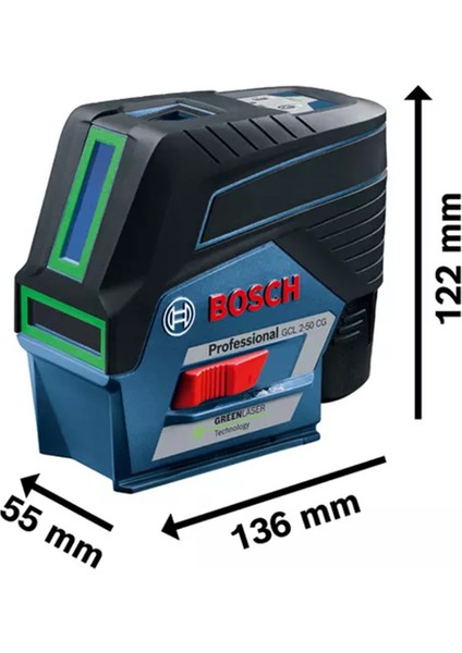 Gcl 2-50 Cg Professional Çizgi Lazer + Bm 3 Sabitleme Aparatı ( 0 601 066 H00 )