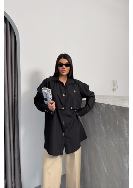 Tasarım Gömlek - Siyah