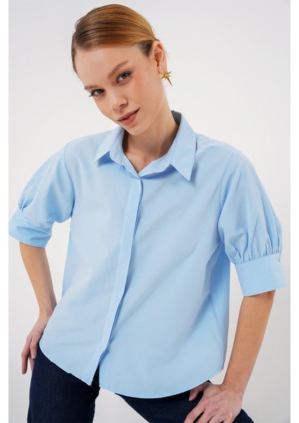 Kısa Kol Gömlek 20312 - Mavi