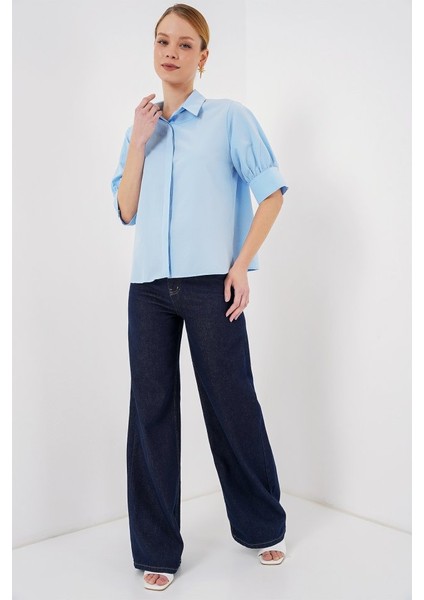 Kısa Kol Gömlek 20312 - Mavi fiyatları