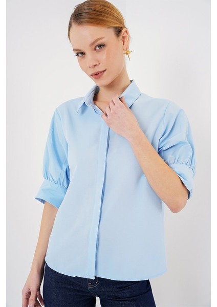 Kısa Kol Gömlek 20312 - Mavi fırsatları