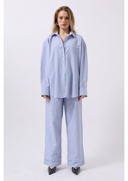 Çizgili Cep Detay Gömlek fiyatları