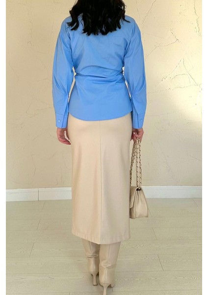 Mavi Düğme Detaylı Gömlek fırsatları