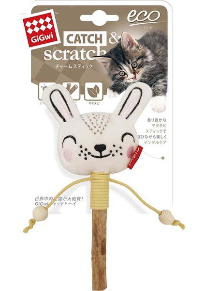 8519 Ahşap Kedi Oyun Stick Tavşan