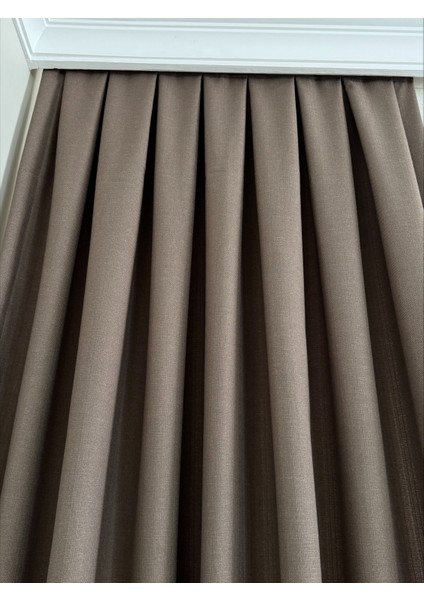 Vizon Keten Fon Perde Sık Pile modelleri