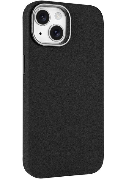 iPhone Uyumlu 15 Kılıf M-Safe Şarj Özellikli Pu Deri Zore Adora Kapak