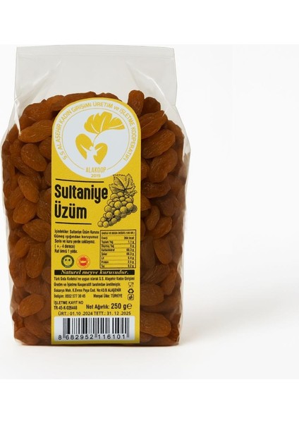 Sultaniye Kuru Üzüm 250 Gr.