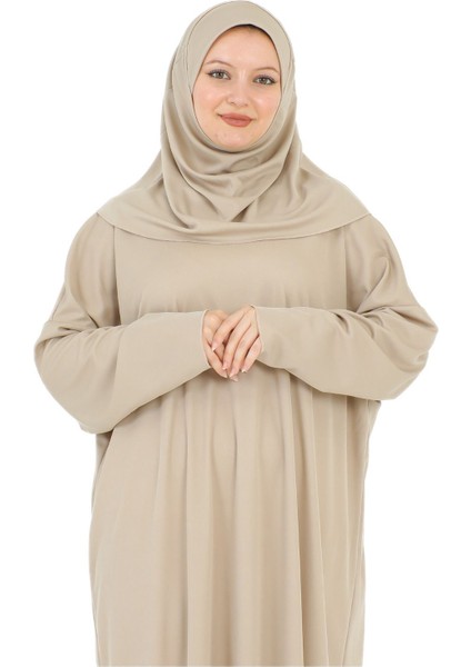 Namaz Elbisesi Eşarp Seccade Tesbih Set, Islami Giyim Takım Ferace Turban Şal