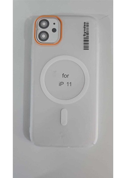 Iphone 11 Turuncu Kamera Çerçeveli Magsafeli Mat Sert Pc Kapak
