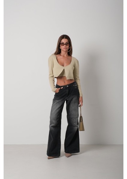 Askılı Bluz Hırka Triko Takım