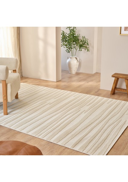 Iskandinav Frode White 100X300 cm Salon Mutfak Halısı Yolluk Salon Mutfak Halısı Yolluk Kilim
