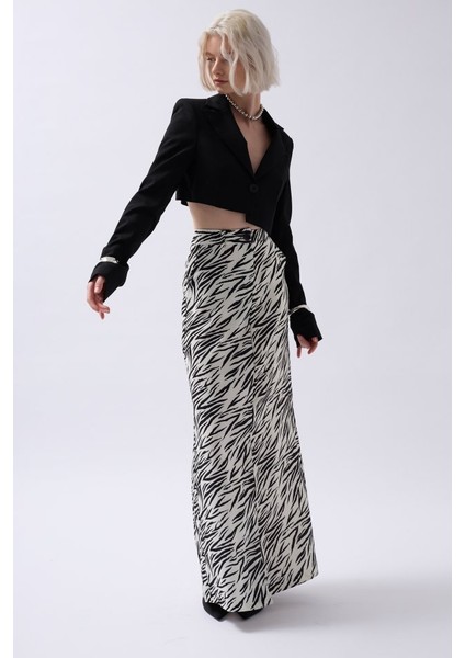 Baskılı Önü Yırtmaçlı Etek fiyatları