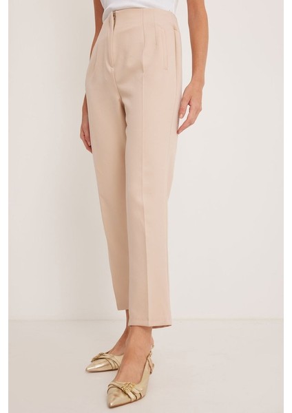 Bej Yüksek Bel Kumaş Pantolon 6650 fiyatları