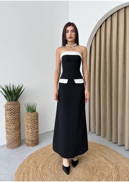 Mielle Cep Detaylı Straplez Elbise