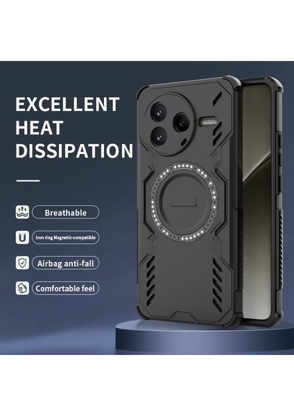 Xiaomi Redmi K80 Manyetik Telefon Kılıfı, Güçlü Manyetik Isı Dağılımı Telefon Kılıfı Kapağı Xiaomi Redmi K80 (Yurt Dışından) modelleri