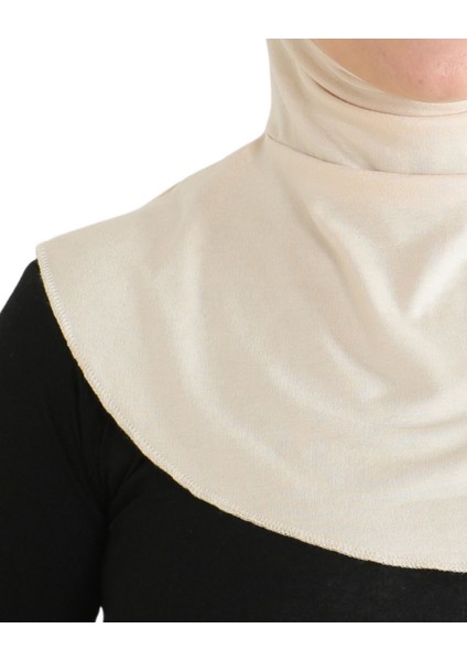 Kadın Boyunluklu Hijab Tesettür Pratik Spor Bone - Bej
