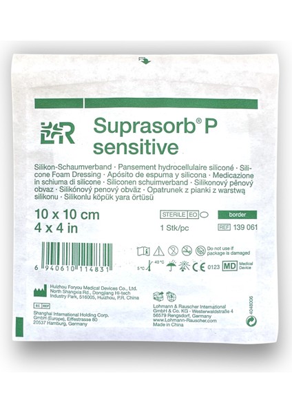 Suprasorb P Sensitive Border 5 Katmanlı Silikon Köpük Örtüsü 10 x 10 cm - Ref 139061 - 10 Adet fırsatları