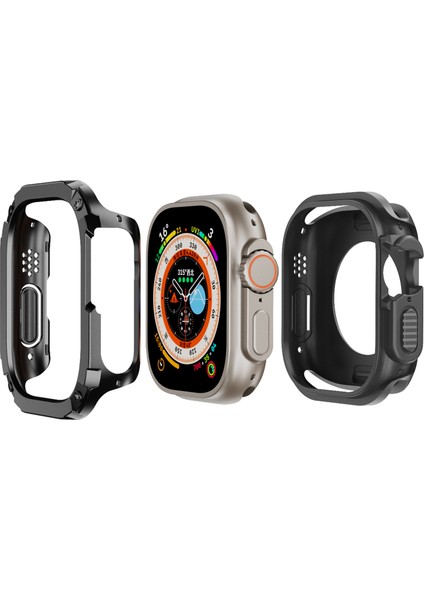 Apple Watch Ultra 2 / Ultra 49MM Sert Pc+Tpu Saat Çerçeve Kapağı (Yurt Dışından)