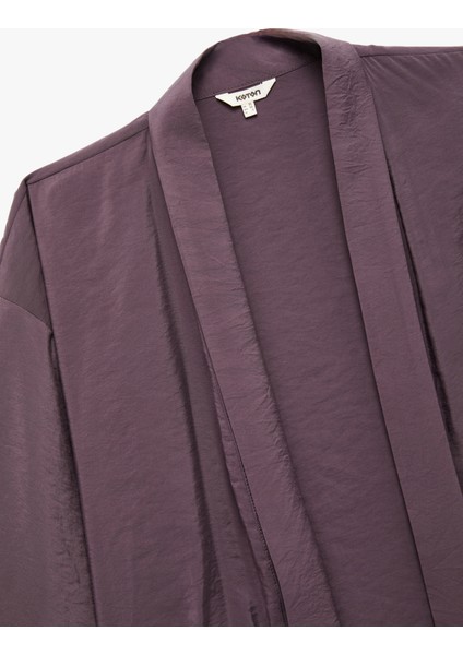 Modal Kumaş Cepli 3/4 Geniş Kollu Kimono modelleri