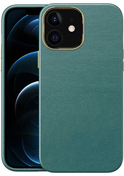 iPhone Uyumlu 12 Kılıf Zore Natura Kapak-Yeşil
