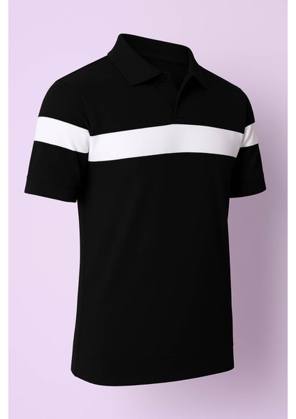 Yarım Patlı Siyah Erkek Polo Yaka T-Shirt 105-4053 fiyatları