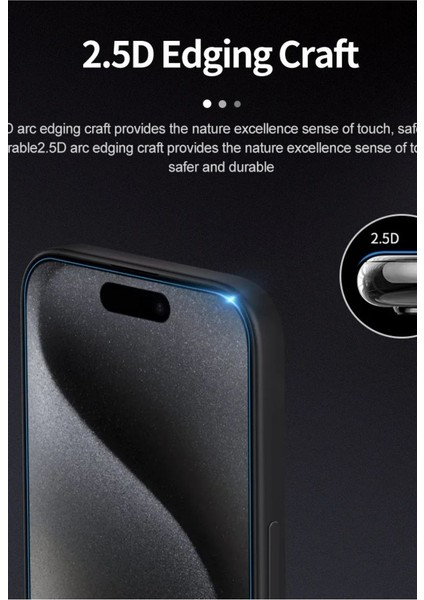 iPhone 15 Pro Max Temperli 9H Cam Ekran Koruyucu (2 ADET)