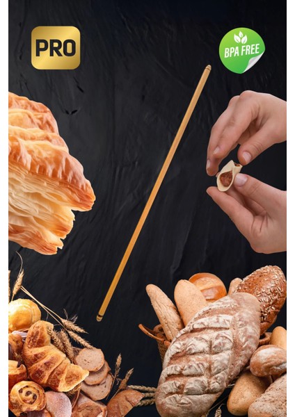 1 Adet Ince Oklava - 55 cm Uzunluk, 11 mm Kalınlık | Hamur Açma ve Şekillendirmeye Çok Uygun modelleri