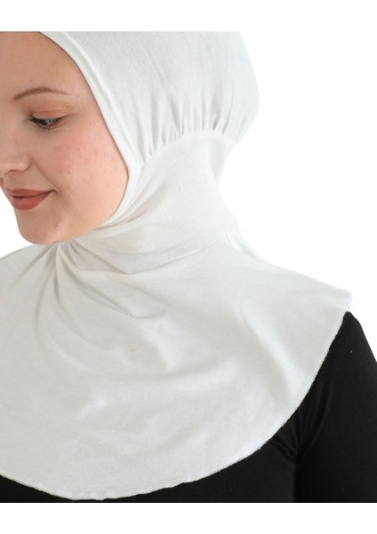 Kadın Boyunluklu Hijab Tesettür Pratik Spor Bone - Krem fırsatları