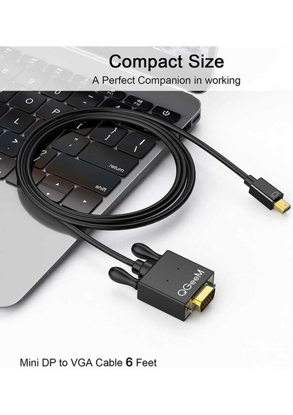 QG-HD29 VGA To Mini Display Port Kablo