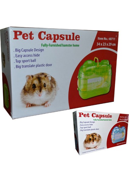 Pet Capsule Akrilik Hamster Kafesi Nrmsa