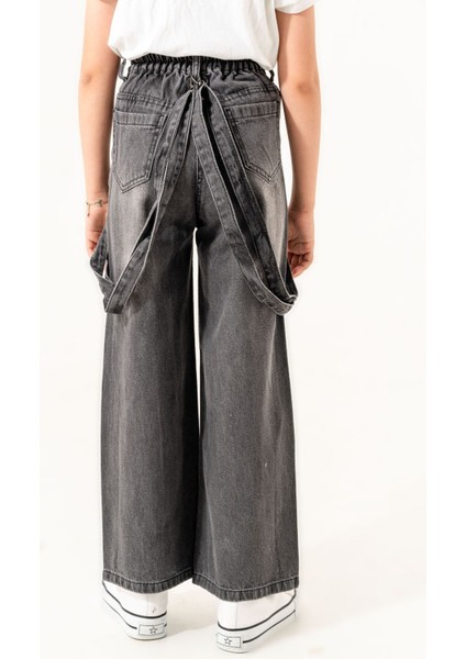 Kız Çocuk Askı Detaylı Kot Pantolon 2167 fırsatları