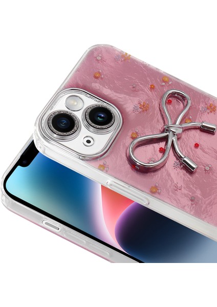 iPhone 15 Kılıf Kamera Korumalı Figürlü Mkst Ponti Silikon Kapak - Lila