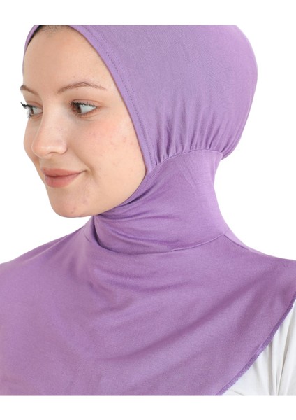 Kadın Boyunluklu Hijab Tesettür Pratik Spor Bone - Lila fırsatları