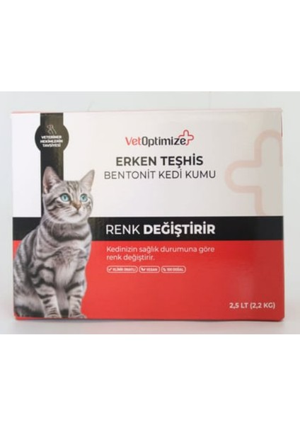 Erken Teşhis Kedi Kumu 2,5 L (2,2 Kg)