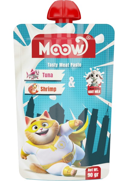 Taze Ton Balıklı&karidesli Keçi Sütlü Kedi Et Ezmesi 90GR*12
