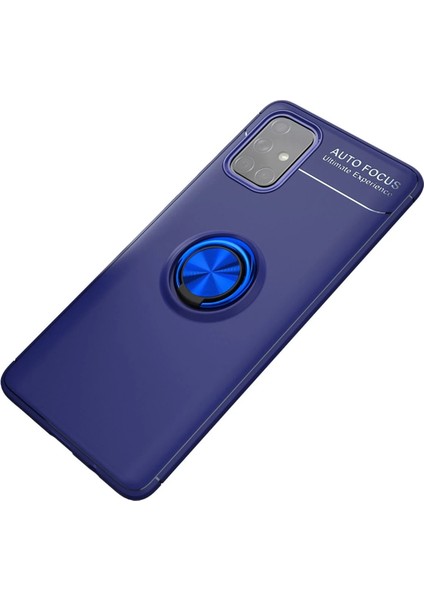 Samsung Galaxy M31S Kılıf Range Yüzüklü Silikon - Mavi Drstr
