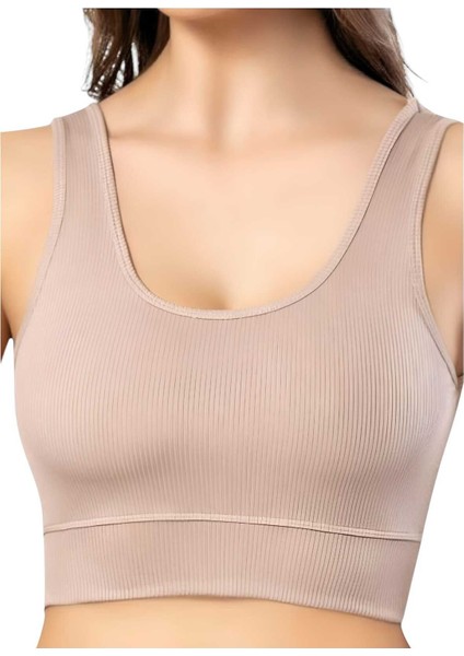 Kadın 2'li Kaşkorse Dalgıç Fitilli Pedli Büstiyer Crop modelleri