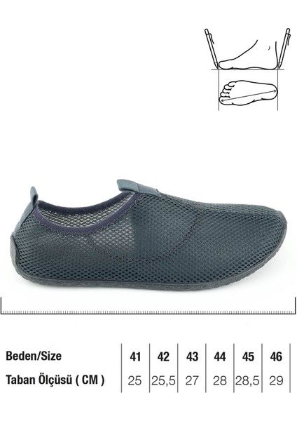 Yazlık Unisex Pvc Taban Plaj Deniz Havuz Ayakkabı