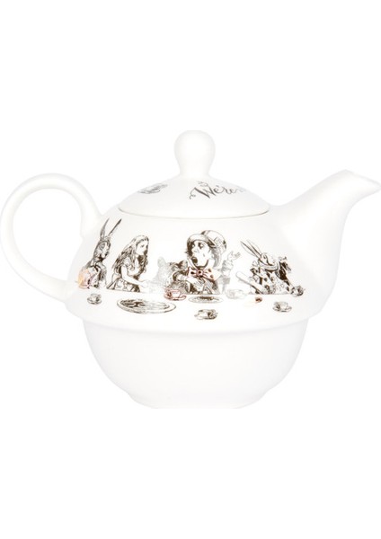 x V&a Alice In Wonderland 250ML Porselen Tek Kişilik Çay Demleme Seti