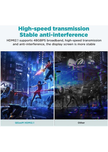 QG-AV17 Görüntü ve Ses Aktarıcı HDMI Kablo 2.1 Versiyon 8k Hd Kalite 48GBPS 3.05 Metre