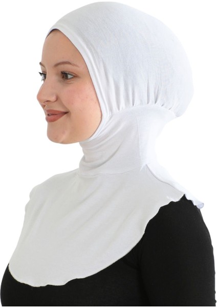 Kadın Boyunluklu Hijab Tesettür Pratik Spor Bone - Beyaz fiyatları