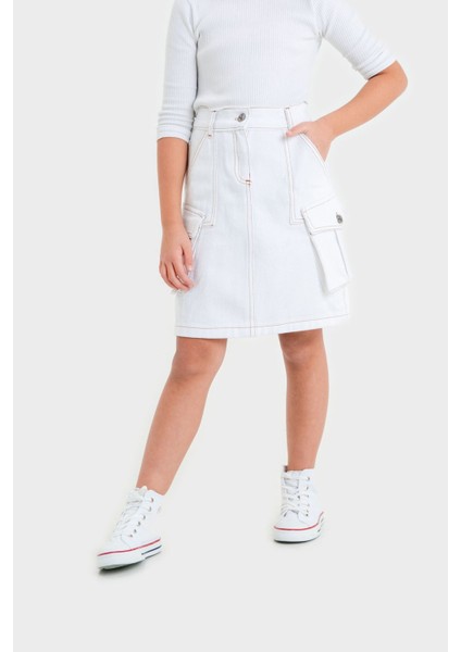 Kız Çocuk Kargo Cepli Keten Etek 2926 fiyatları