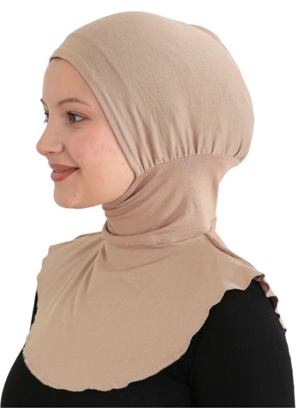 Kadın Boyunluklu Hijab Tesettür Pratik Spor Bone - Koyu Vizon fiyatları