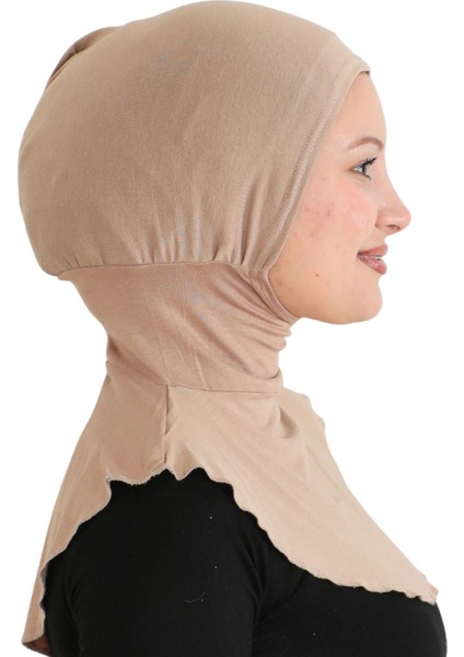 Kadın Boyunluklu Hijab Tesettür Pratik Spor Bone - Koyu Vizon modelleri